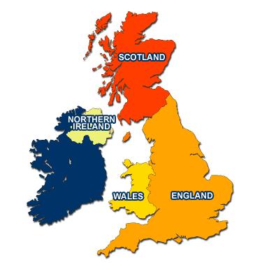 Bốn vùng của Vương quốc Anh